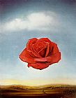 Salvador Dali meditative rose painting